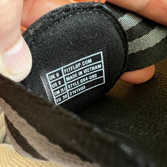 FitFlop Womens DX4090-045 Walkstar Toe-Post Strappy Sandals Sz 8US in Black - Picture 6 of 10